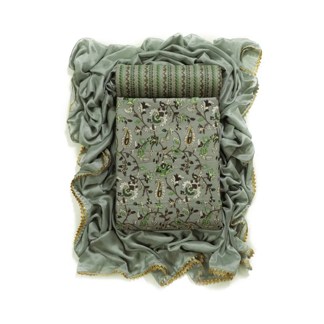 Unstitched Cotton Blend Salwar Suit Material